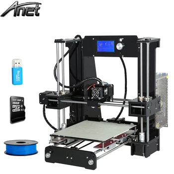 3d-printer Large printing Size 220*220*250 Anet A6 Precision Reprap Prusa i3 3D Printer kit DIY with 10m Filament 8GB Card