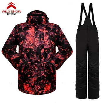 Winter New Quality Breathable and Waterproof Ski Jacket men Winter Ski Suit Snowboard Jacket Thicken cotton padded PYS806