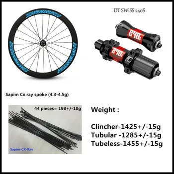 50mm Light Weight carbon bicycle road for race bike 700c carbon bike wheel 240 hubs