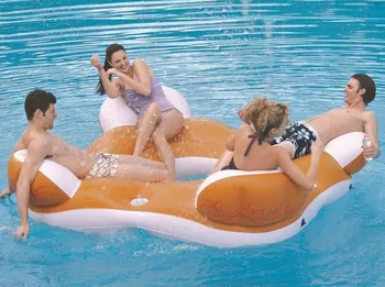 200x200cm 4 persons floating island colchonetas inflables piscina water mattress load weight 400kgs with hand pump
