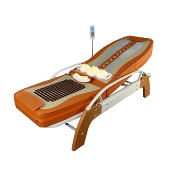 BYRIVER Brand Electric Iron Rolling Tourmaline Jade Thermal Stone Massage Bed Table Massager