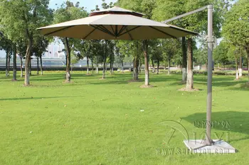 Dia 3 meter aluminum outdoor sun umbrella parasol patio cover outdoor furniture shade 360 degrees rotation (no stone base)