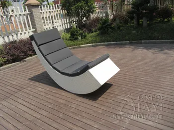 Rattan Rocking Chair , Aluminum Frame Comfortable Rocking Sofa transport by sea