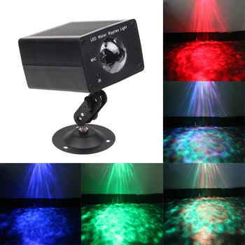 Stage Laser Lighting Water Wave LED Projector DJ Disco Light AC85-265V Stage Lights for Xmas Party Wedding Club Show