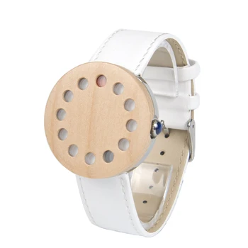 BOBO BIRD Brand C12 12holes Design Wood Watches Mens Watches Top Brand Luxury Watch For Women Real Leather Straps as Gifts