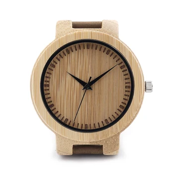 BOBO BIRD D13 Men's Design Brand Luxury Wooden Bamboo Watches With Real Leather Japan Quartz Movement Watch for Men in Gift Box