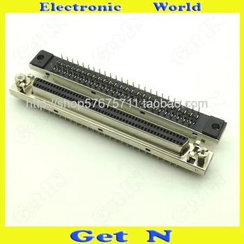 20pcs SCSI 100PIN Board Female Plug SCSI Adapter 180 Degree Straight Leg Socket Connector