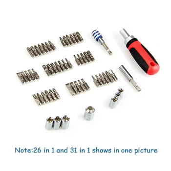 26 in 1 and 31 in 1 High Quaility Profession Screwdriver Head Set Screwdriver Repair Tool Magnetic Hand Tool