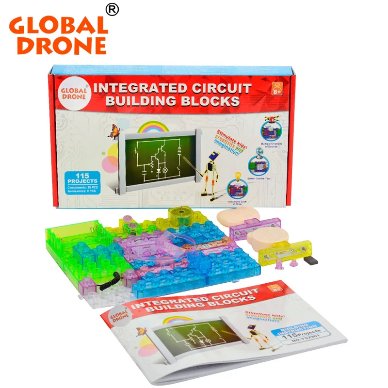 115 projects snap circuits smart electronic kit integrated circuit building blocks experiments educational Science kids toys