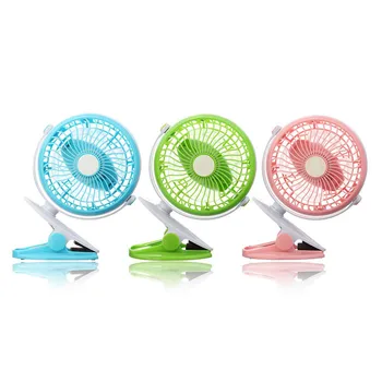 Blue,Green,Pink Fan Mini Fan Clip Style Portable Fan 3 Grear 360 degree Rotate New Design USB Cooling