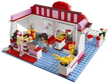 BELA Friends Series City Park Cafe Building Blocks Classic For Girl Kids Model Toys Marvel Compatible Legoe