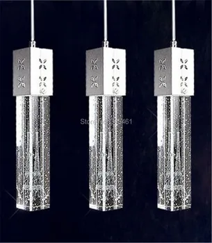 3pcs/Lot Kitchen pendant lighting Lamps Fashion Crystal pendant lights lustre De cristal para sala de jantar Led Pendant Lamp