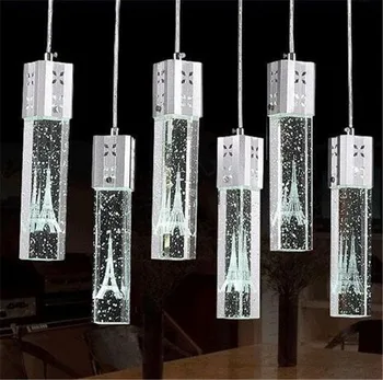 3pcs/Lot Kitchen pendant lighting Lamps Fashion Crystal pendant lights lustre De cristal para sala de jantar Led Pendant Lamp