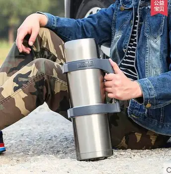 Stainless steel thermal pot large capacity car travel kettle outdoor travel thermos thermos bottle 3.2L home