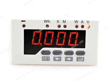 DE51-1D Frame Size 96*48mm Single Phase DC Data Retention LED Digital Display Energy Meter With one transmitting output