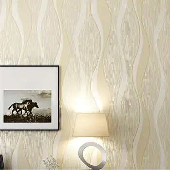 Modern 3D Geometric Curve Designs Non-Woven Wallpaper Wallcovering Living Room Background Striped Wallpaper Papel De Parede Roll