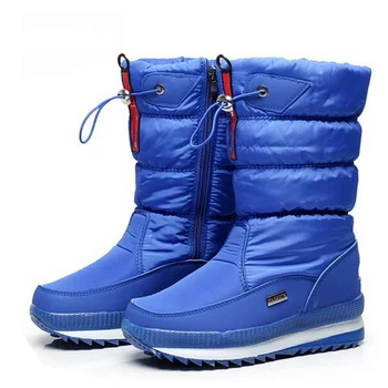 Winter snow boots female cotton-padded shoes warm shoes thick waterproof outdoor womancotton boots flat slip snow shoes