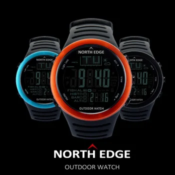 NORTH EDGE Fishing Altimeter Barometer Thermometer Altitude Men Smart Digital Watches Sports Climbing Hiking Clock Montre Homme