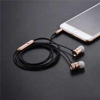 2016 New Metal Headphone Super Bass With Mic Volume Control Earphone For Sony Xperia Z3 plus Dual Earbuds Headsets