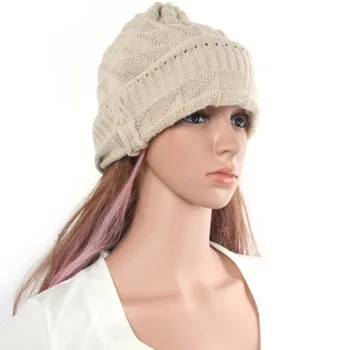 Warm Unisex Knitted Hats Baggy Beanies Oversize Winter Autumn Hat Slouchy Chic Cap Skull