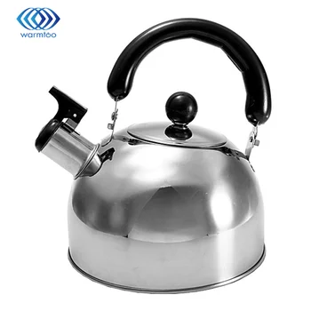 2 Liter Stainless Steel Tea Kettle Water Maker Pot Heat Assitant Handle Siver