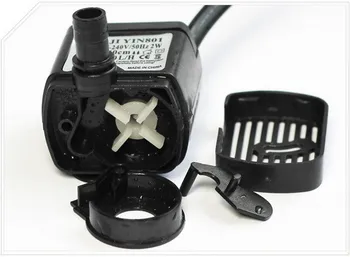 300L/H 4W 8 LED lights Resin pottery lamp mini fountain pump
