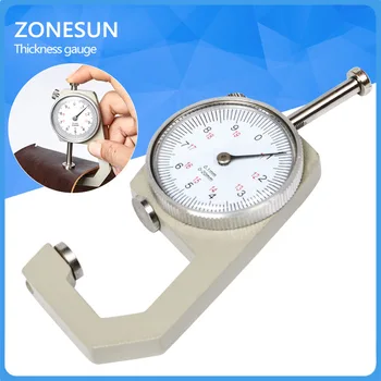 1pcs Dial Thickness Gauge Flat Head 0-10*0.1mm or 0-20*0.1mm Gage Meter Measuring Sheet Metal Leather