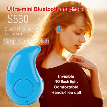 Ecouteur Mini Stereo Bluetooth Headset S530 In-Ear Invisible Wireless Earphone Ergonomic Design Noise Cancellation