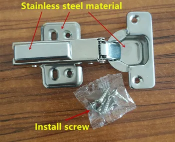 Stainless steel Hydraulic Hinge Damper Buffer Cabinet Cupboard Door Hinges Soft Close Furniture Hardware