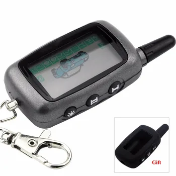 Russian Version LCD Remote Controller for Starline A9 Twage A9 KeyChian Fob Two Way Car Alarm System with Logo