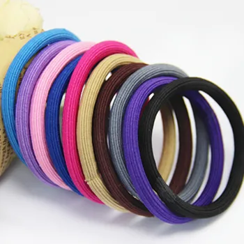 50pcs Mix Colors Baby Girls Kids Children Elastic Hair Ties Bands Rope Ponytail Holders Headband 6mm Thick Hair Accessories