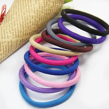 50pcs Mix Colors Baby Girls Kids Children Elastic Hair Ties Bands Rope Ponytail Holders Headband 6mm Thick Hair Accessories