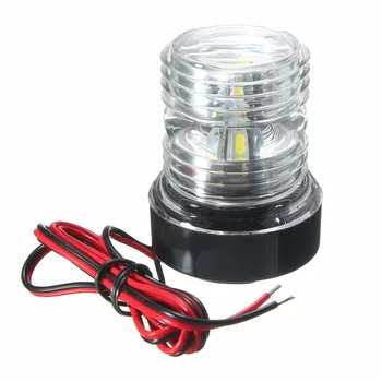 Pure White Marine Boat Yacht Navigation Anchor Light 2.6W 13 LED 5050 SMD All Round 360 Degree Vessel Light Waterproof DC12V