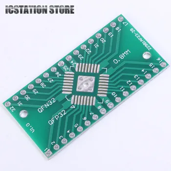 10pcs QFN32 QFP32 to DIP32 DIP40 Pinboard SMD Adapter to DIP PCB Board Converter Plate 0.8 / 0.65mm IC Adapter Socket