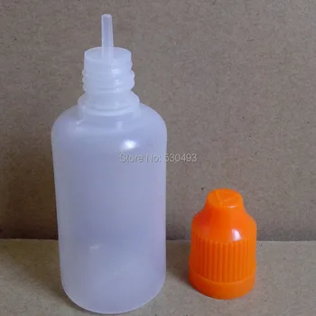 Empty E Liquid Bottle 50ml Plastic Dropper PE Bottle With Childproof Cap Long Tip For E Liquid