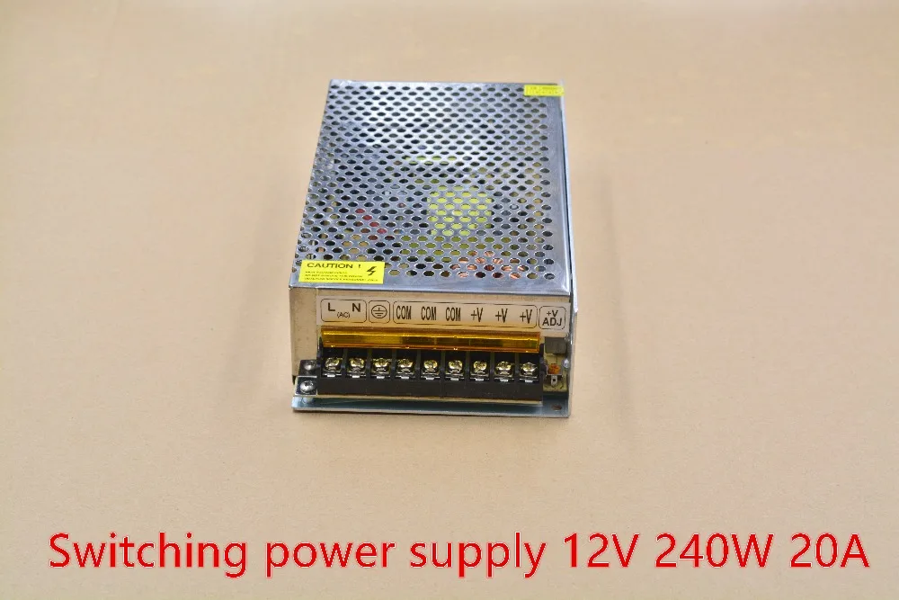 Single output regulated 240W 12V 20A LED monitoring lamp with Module for cnc diy switching power supply 1pcs