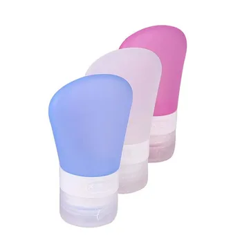 5x Portable Silicone Travel Bottle Makeup Container (Blue & White & Rose)89ML