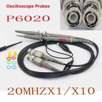 2pcs/lot 20M 20 MHz P6020 Oscilloscope Probe X1/X10 Passive Table pen