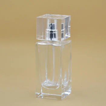 10pcs a lot) 50ml Practical Glass Refillable Perfume Bottle With Metal Spray &Empty Packaging Case With