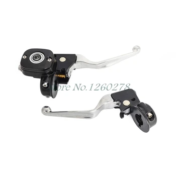 Motorcycle Chrome Brake Master Cylinder Clutch Lever Bracket For Harley Touring Dyna Softail Sportster