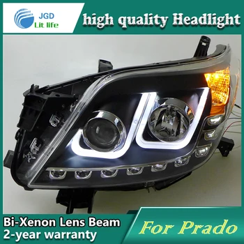 Car Styling for Toyota Prado 2010 2011 Headlights LED Headlight DRL Lens Double Beam HID Xenon Car Accessories