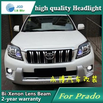 Car Styling for Toyota Prado 2010 2011 Headlights LED Headlight DRL Lens Double Beam HID Xenon Car Accessories
