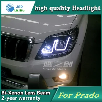 Car Styling Head Lamp case for Toyota Prado 2010 2011 LED Headlights DRL Daytime Running Light Bi-Xenon HID Accessories