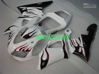 TOP Motorcycle Fairings set For YAMAHA YZF-R1 YZF R1 1998 1999 YZFR1 R1 YZF1000 98 99 Flames Red white back Fairing kit