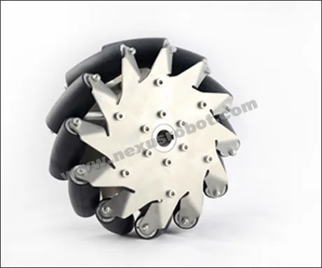 203mm Heavy Duty Mecanum Wheel Left With Rubber Rollers 14150