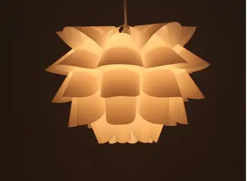 Modern white PP Lotus shape lamp pe light pendent lighting bedroom Chandelier