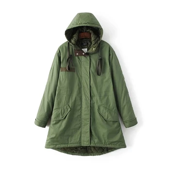 2016 Women's winter jacket Casual Fashion Army green Women Parkas hooded High-Quality Quilted Female Coat Brand Parka Big Size
