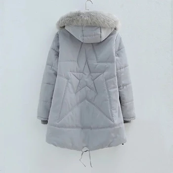 New 2016 winter jacket women Long Casual Womens Parkas Raccoon Fur Collar Female Hooded Coat Plus Size Female Parka Warm Outwear