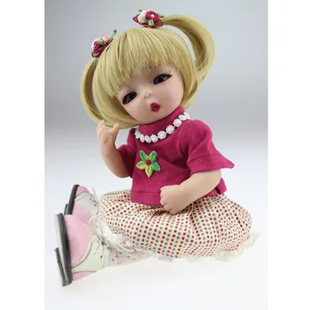 Silicone Elf Doll Toys for Children's Christmas Gift, Vivid Fashion Doll with Clothes Kid's Toy