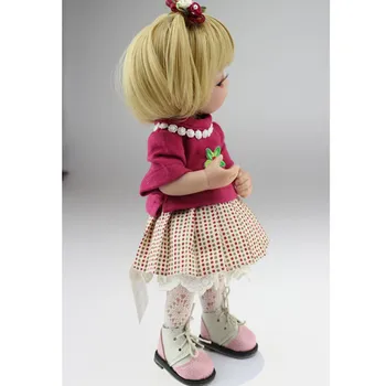 Silicone Elf Doll Toys for Children's Christmas Gift, Vivid Fashion Doll with Clothes Kid's Toy